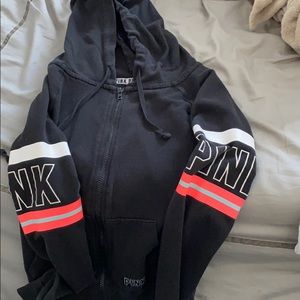 a zipper up from pink